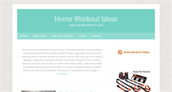 Desktop Screenshot of homeworkoutideas.com